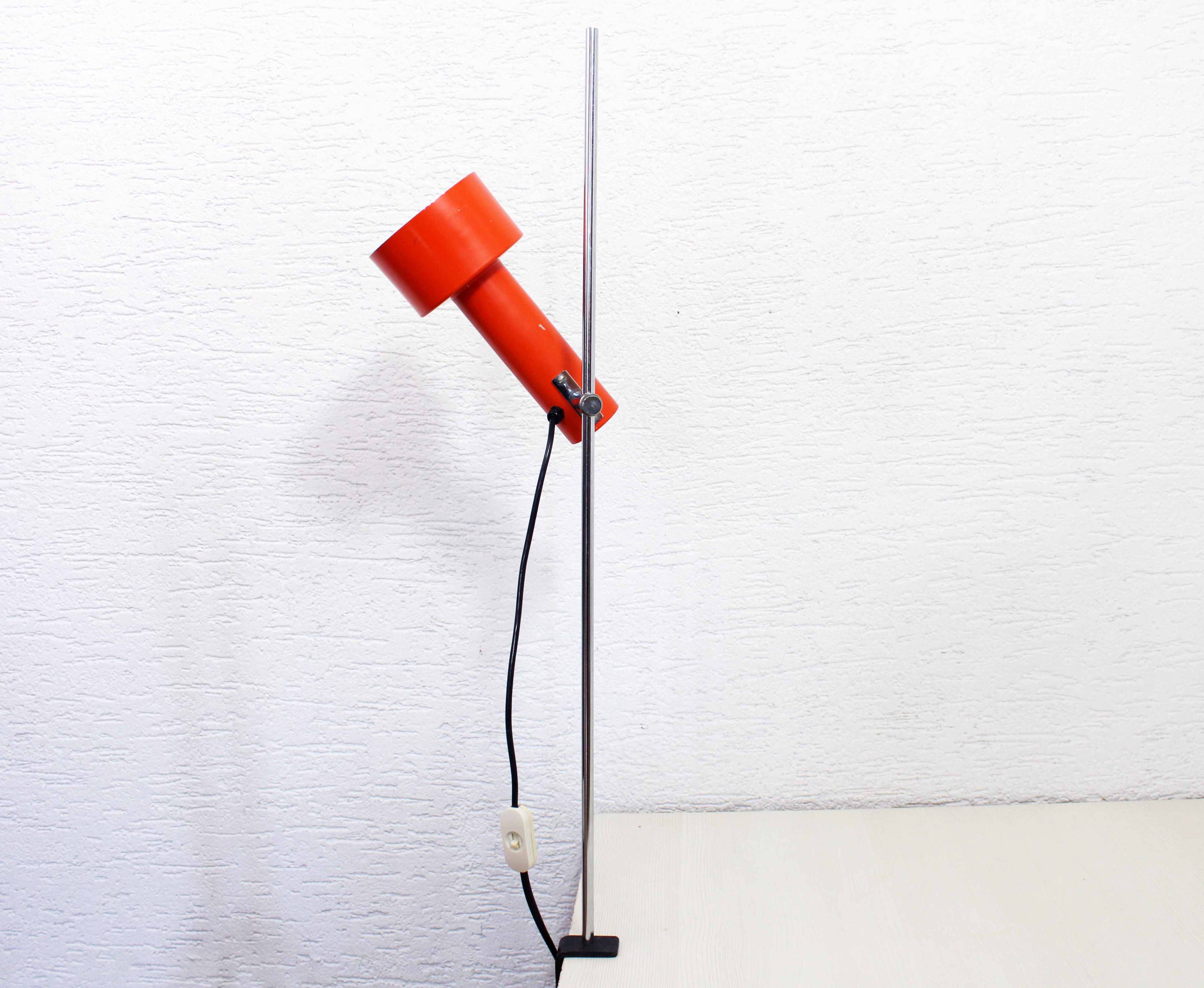 Orange vice lamp 1970