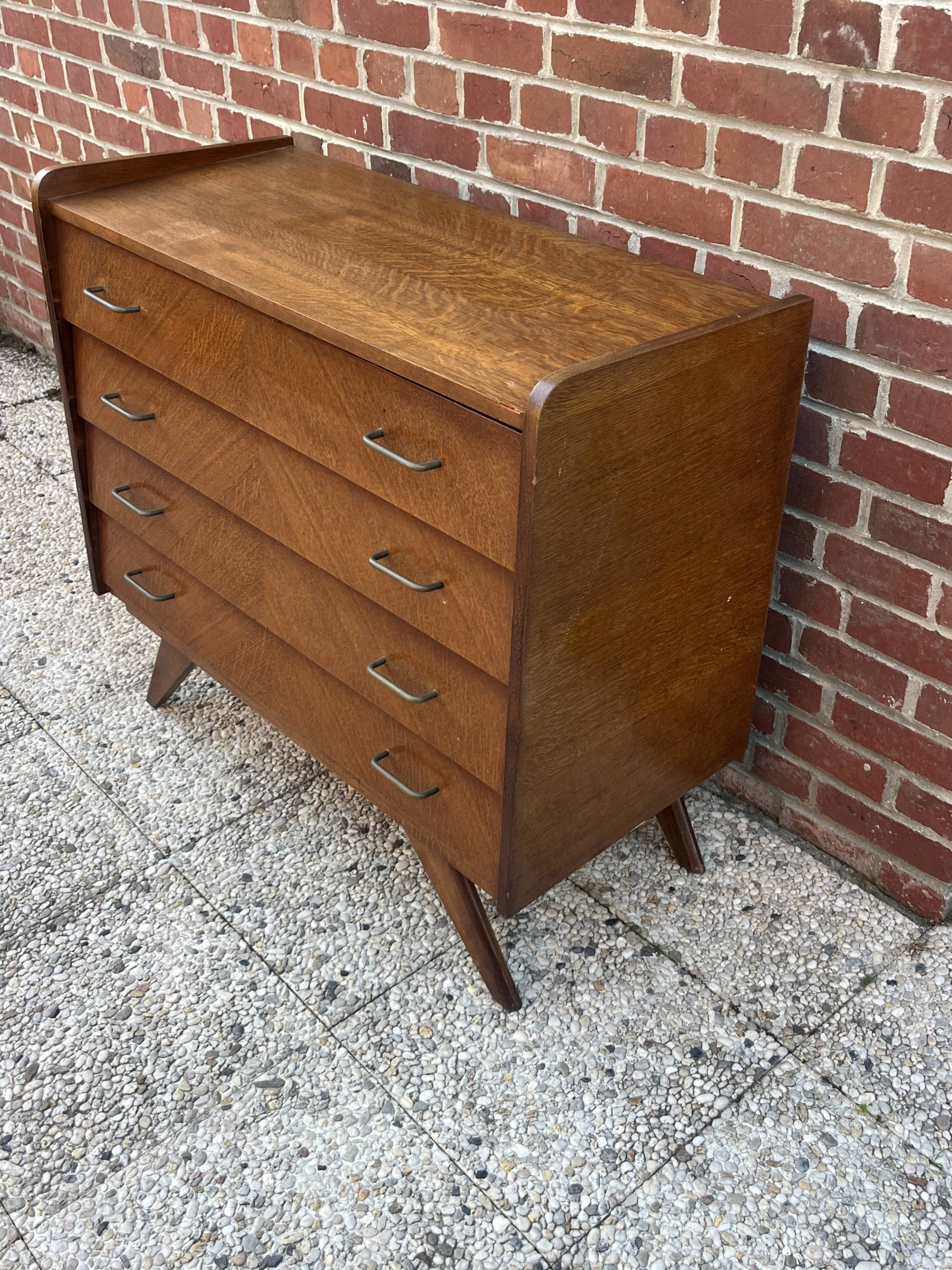 Commode vintage pieds compas