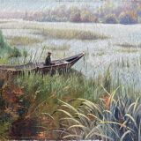 HST painting "The Fisherman" signed A. Maffié early 20th century