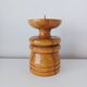 Set of 4 Scandinavian turned wooden candle holders