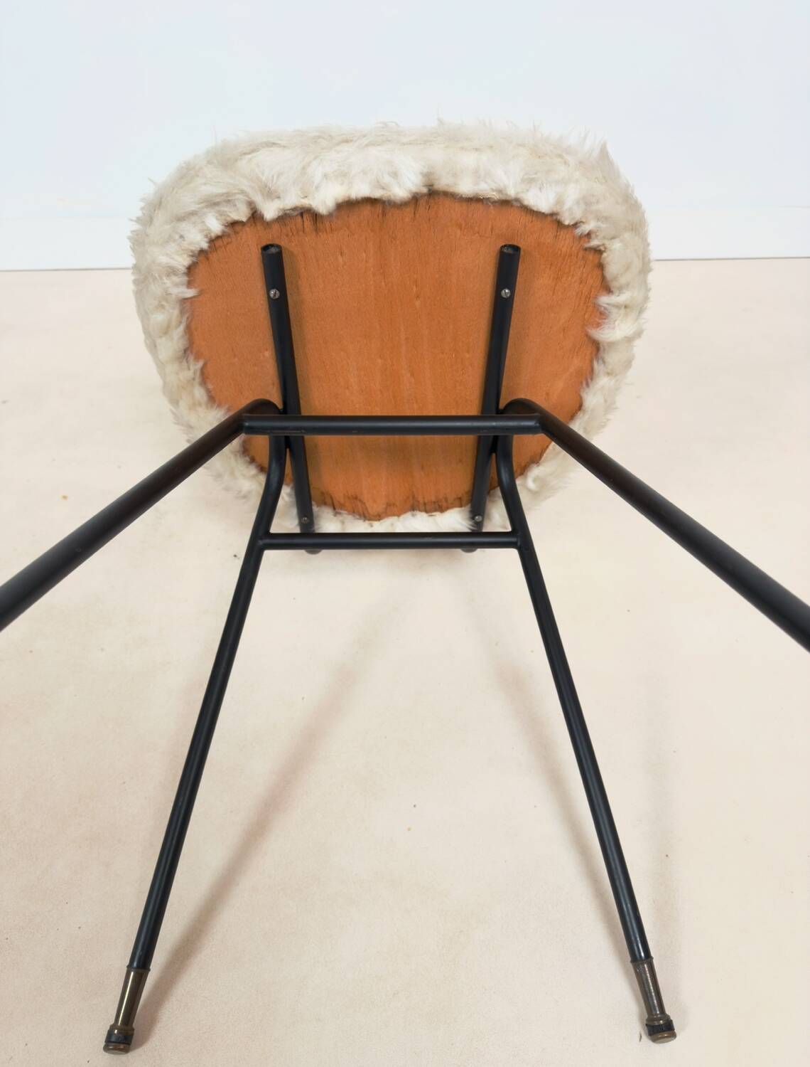 Paire de chaises moumoute vintage