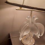 Crystal lamp Lalique with two doves model Ariane