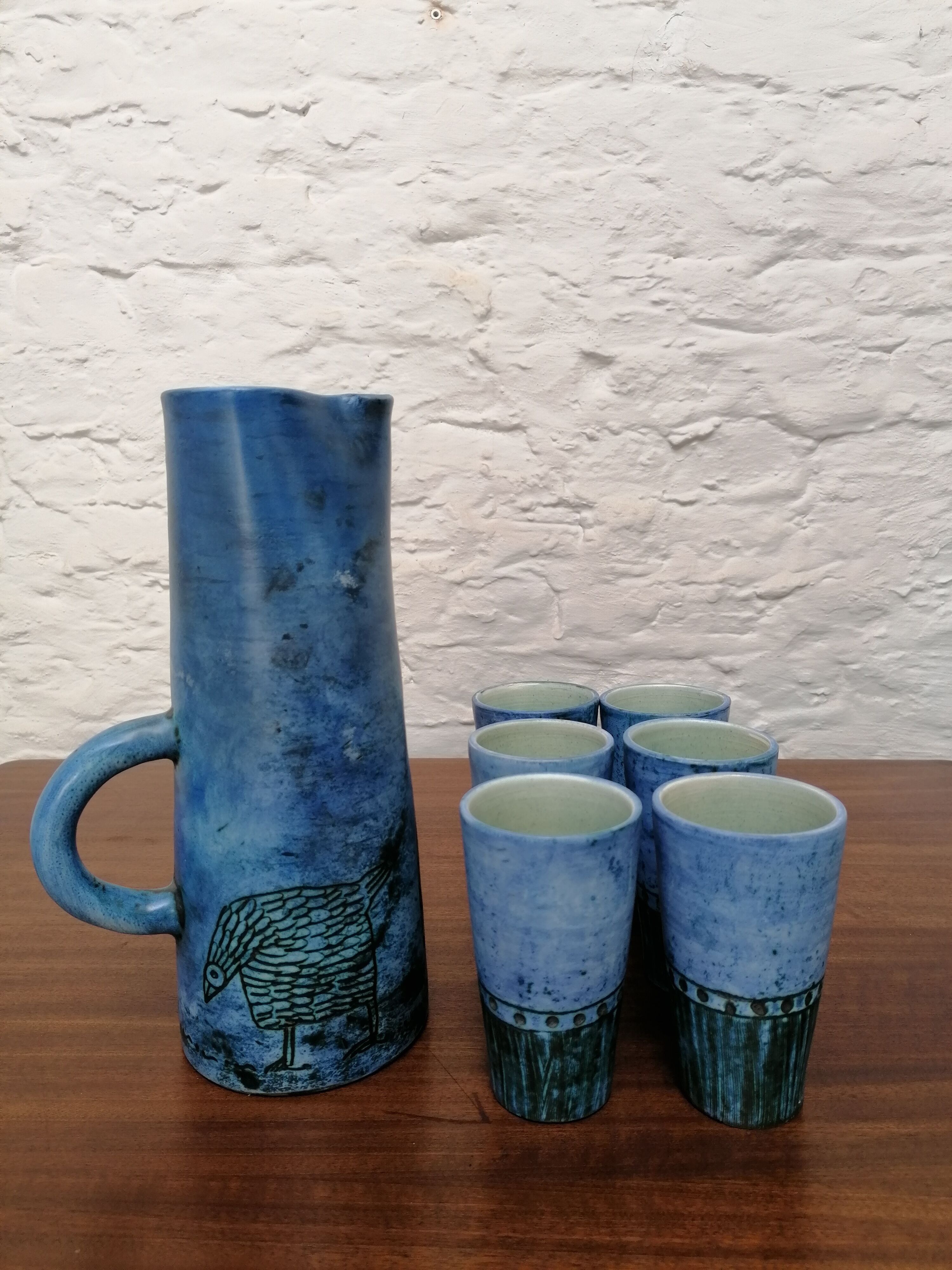 Pitcher and 6 cups by Jacques Blin