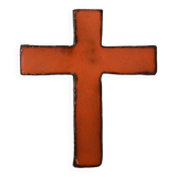 Orange glazed ceramic cross