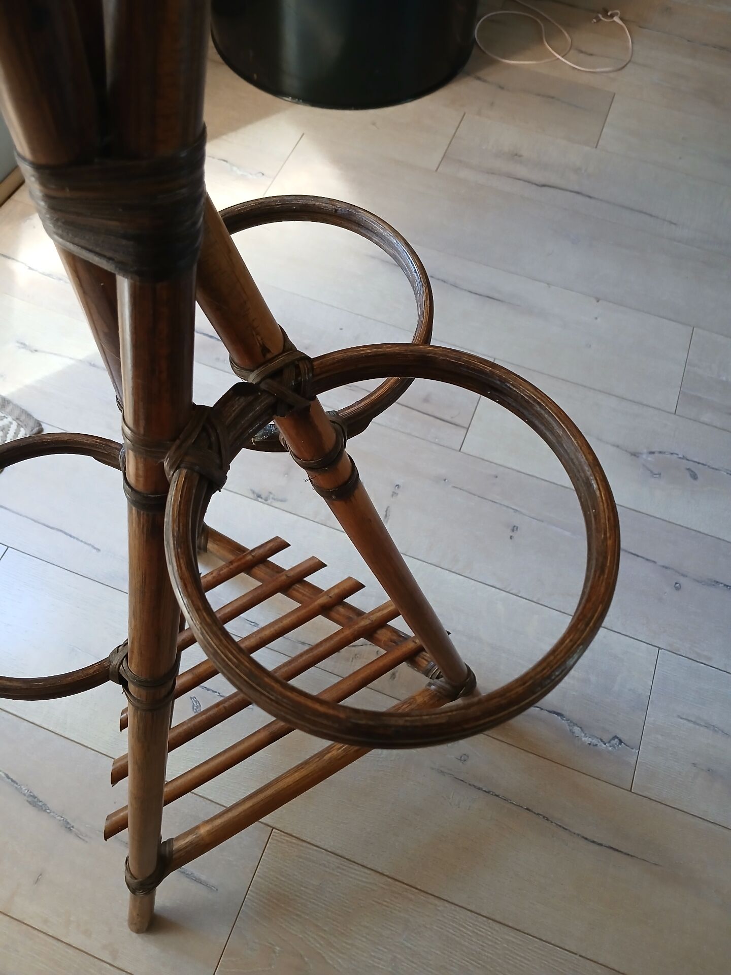 Large vintage bamboo plant stand
