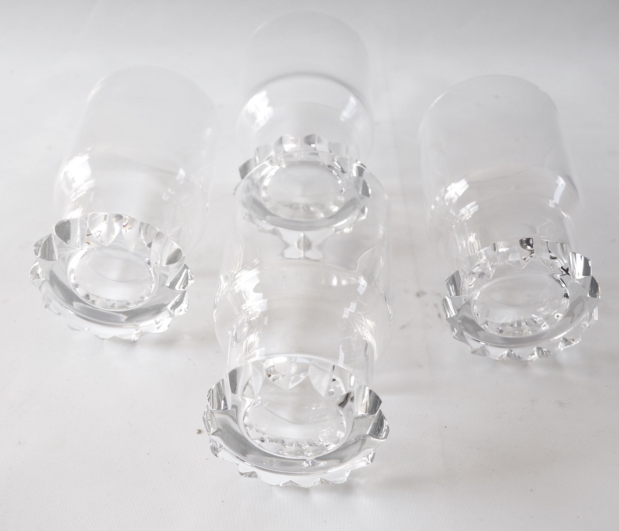 4 verres à whisky hauts en cristal