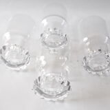 4 verres à whisky hauts en cristal