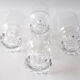 4 high crystal whisky glasses