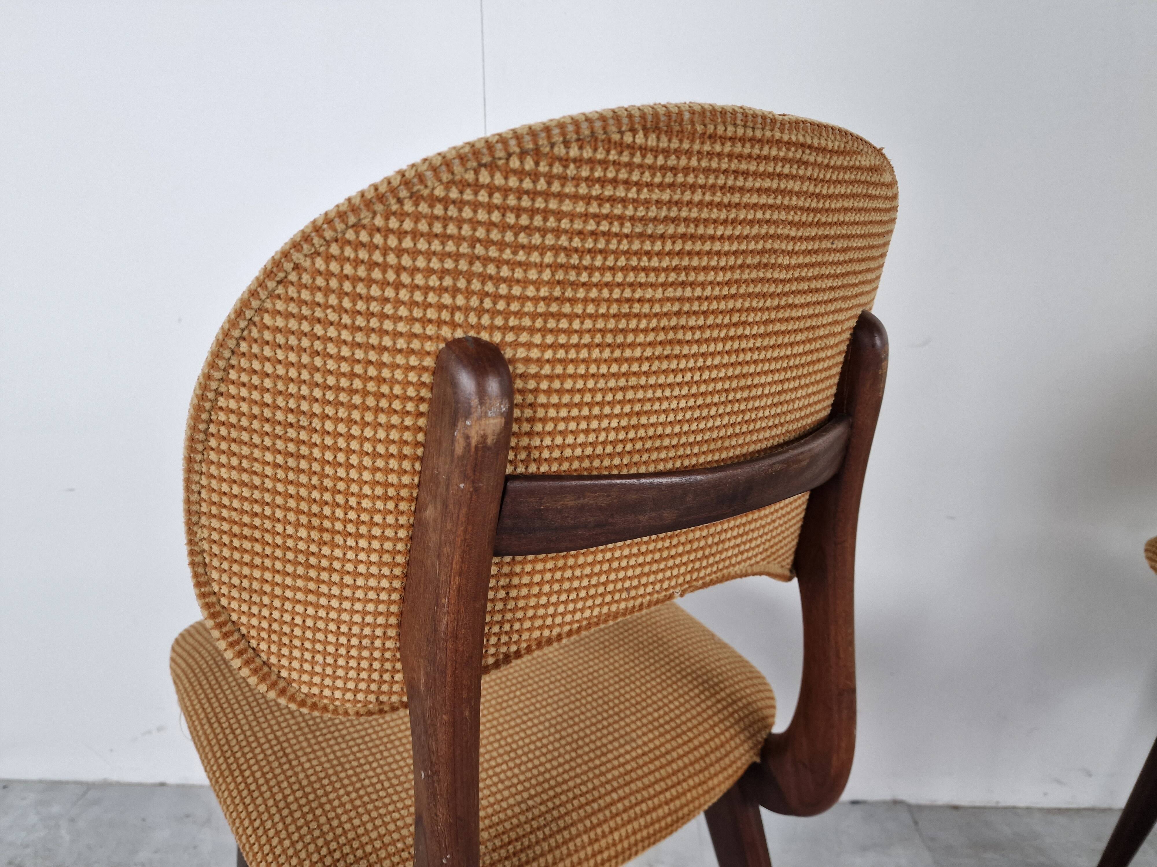 4 chaises de salle à manger, années 1960