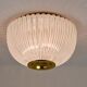 Large striped glass ceiling lamp in brass, Limburg, Germany, 1970s.