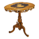 Table d'appoint marquetée Edelweiss Brienz Suisse 1900