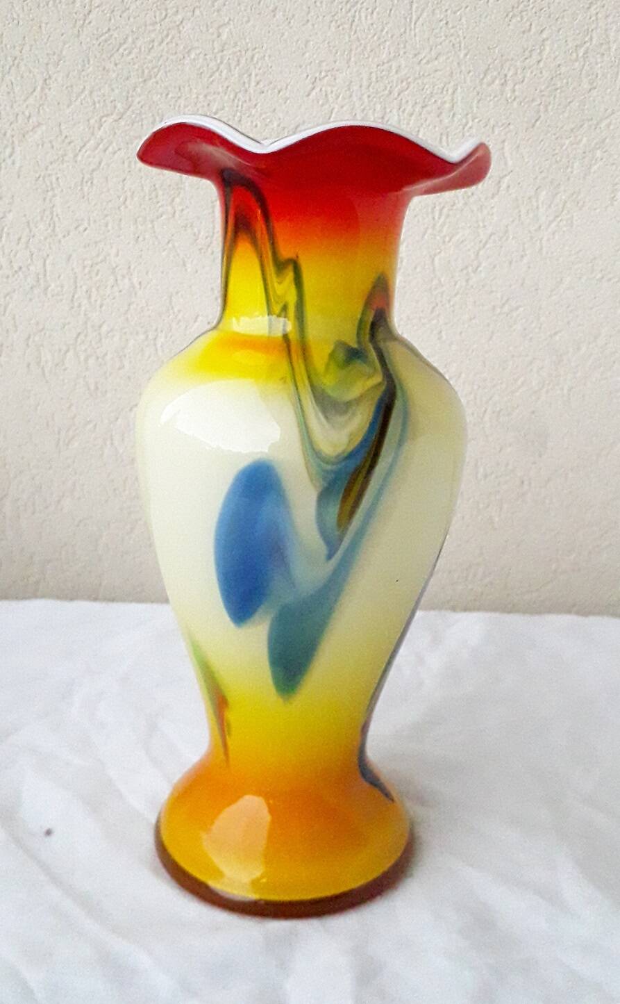 Tony Henri multicoloured glass vase