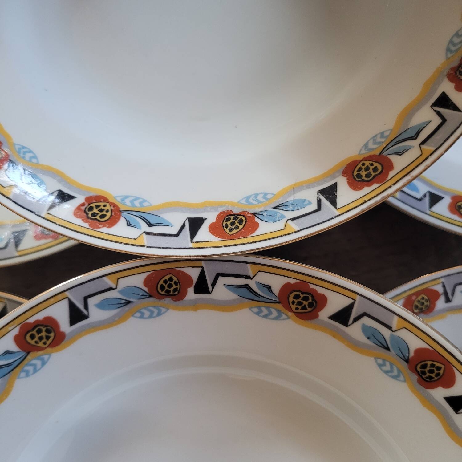 10 Art Deco deep plates MLV France
