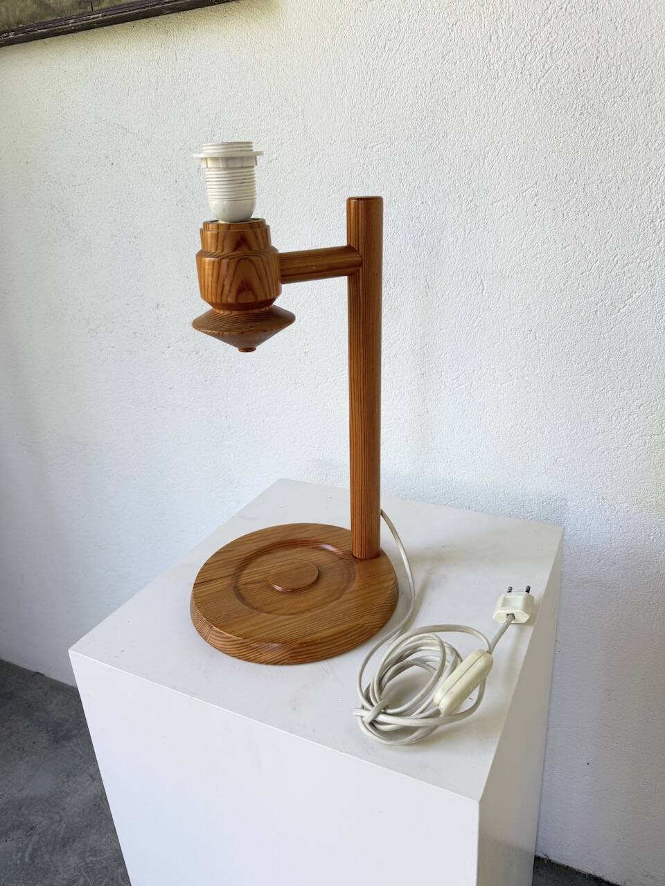 Ikea pine table lamp 1980