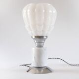 Lampe créa marbre et verre Clichy