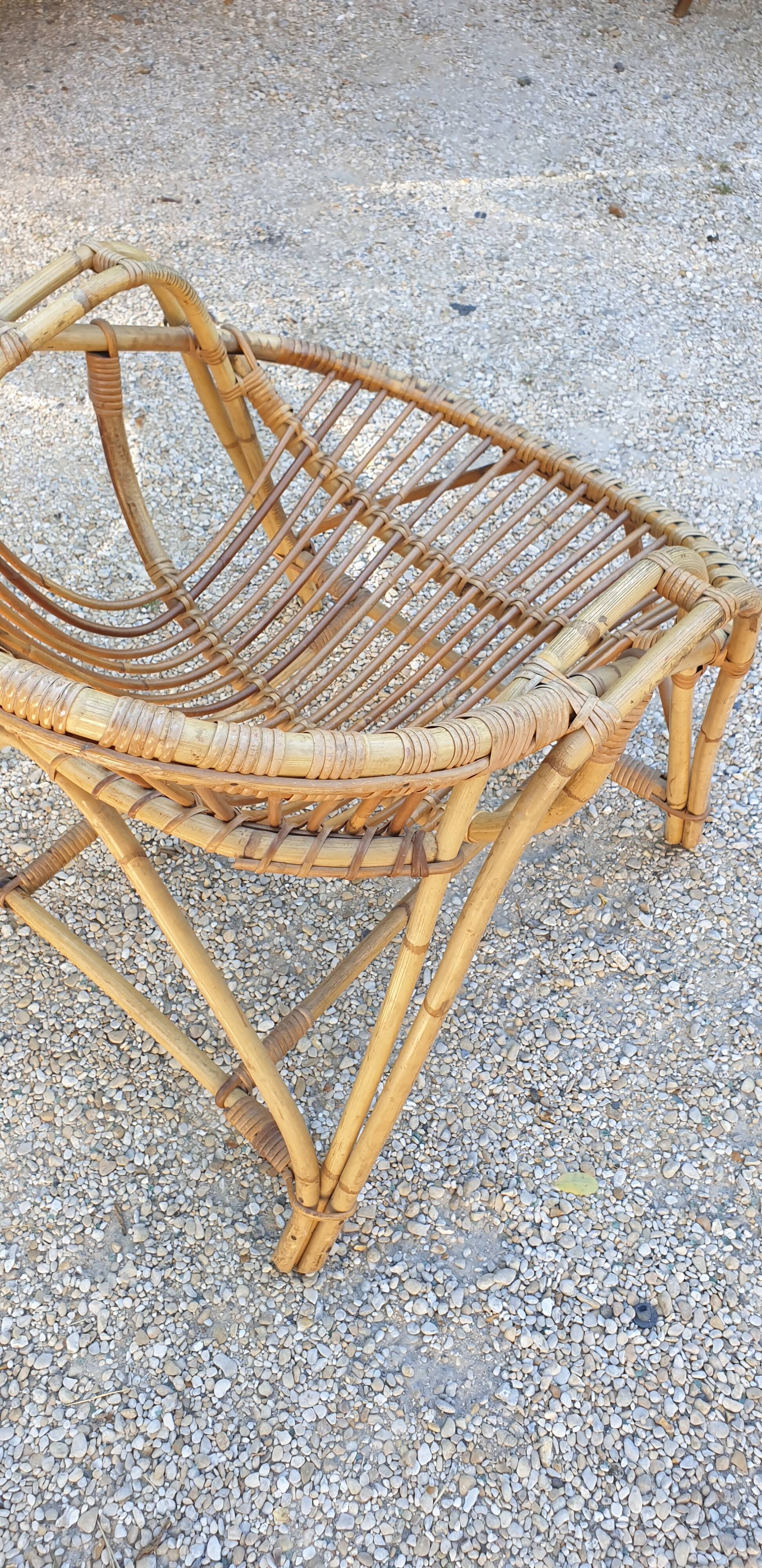 Rattan armchair 1960