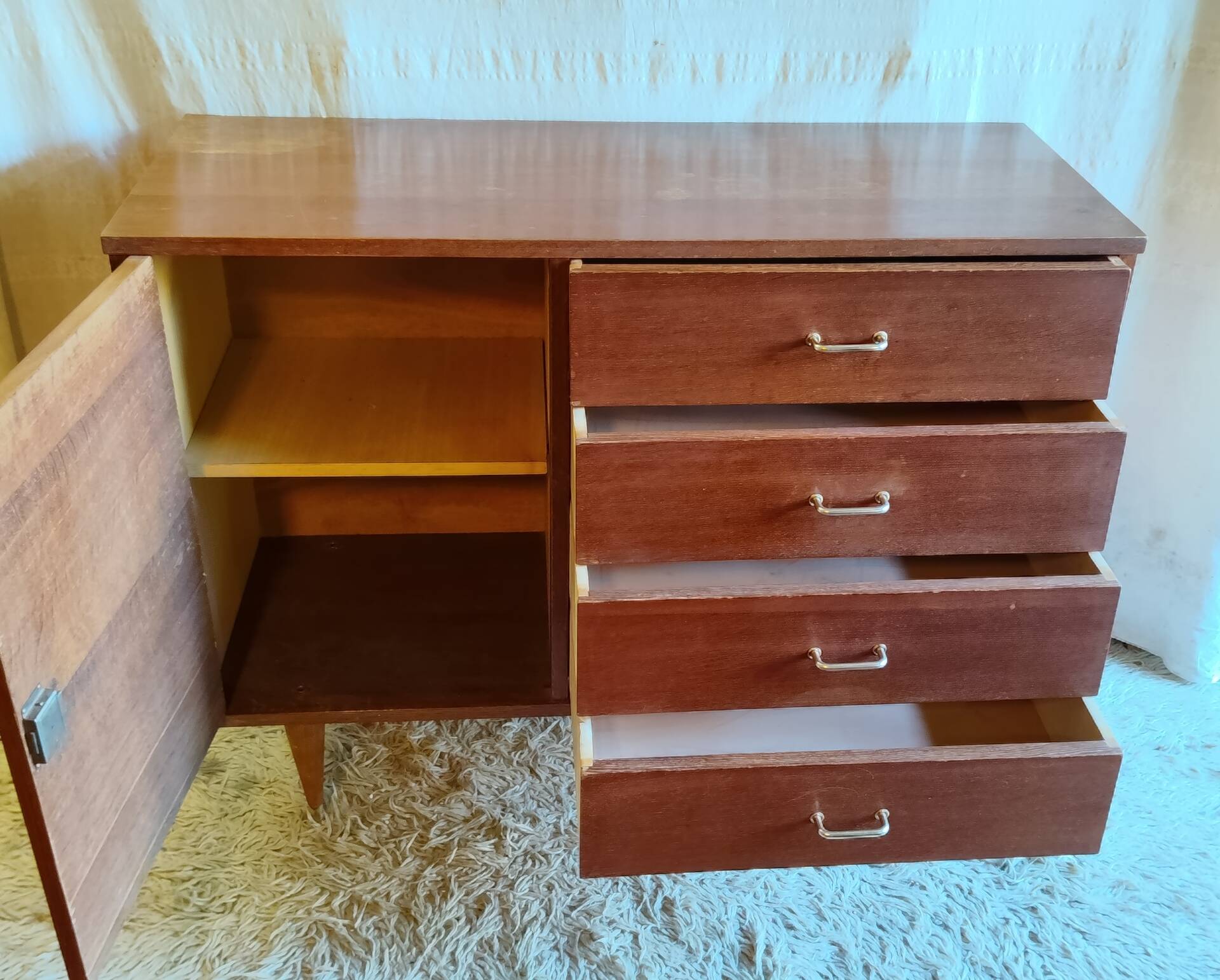 Vintage wooden sideboard / buffet - mid 20th century
