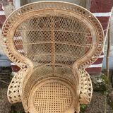 Fauteuil Emmanuelle en rotin 1970