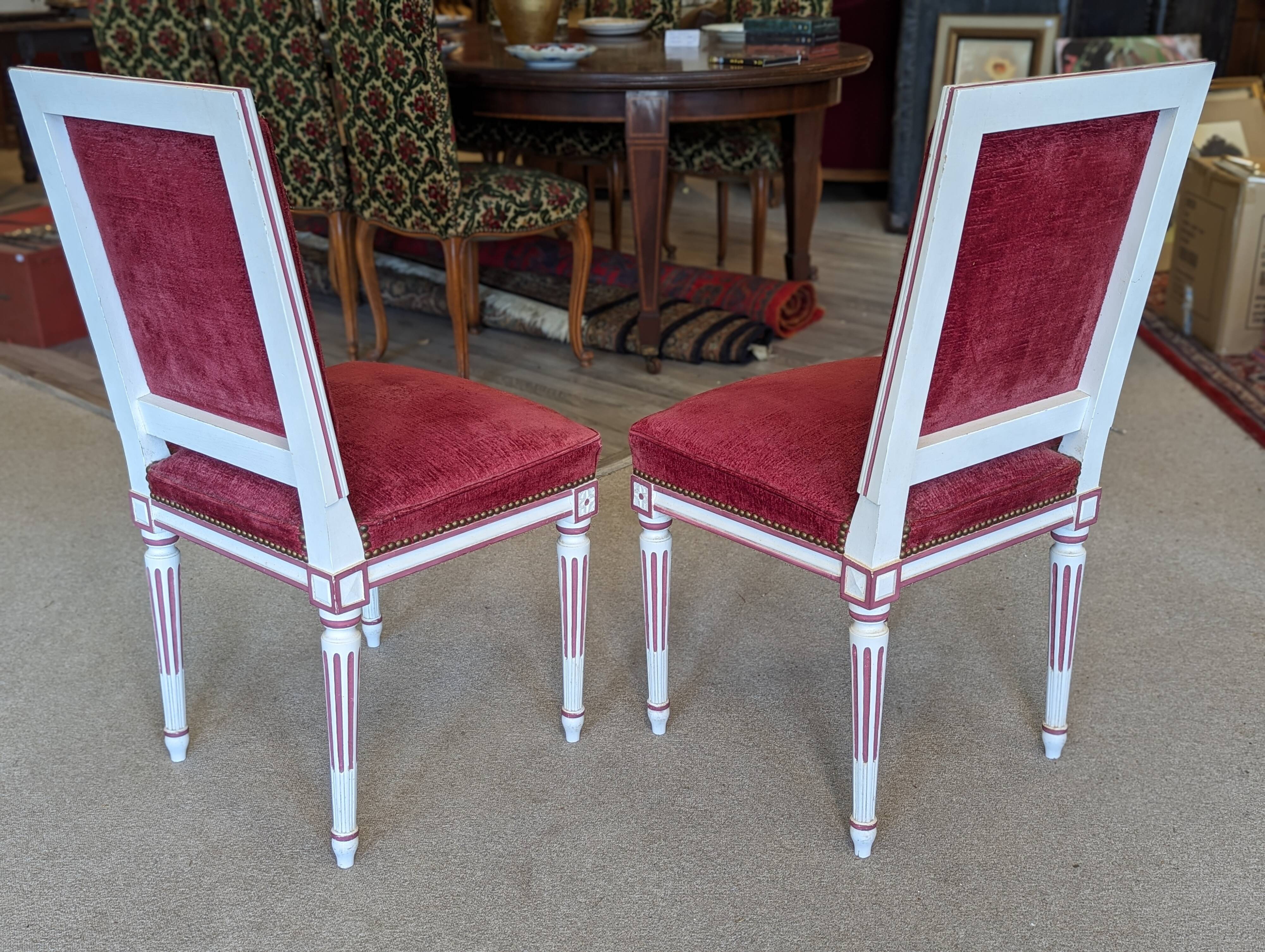Pair of Louis XVI style chairs