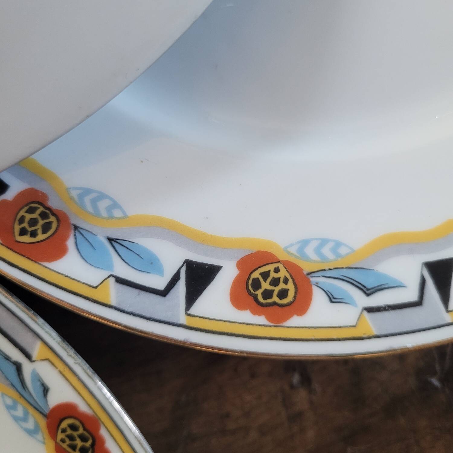 6 flat plates MLV France Art Deco 1930