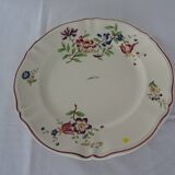 Plat  sarreguemines faience ancienne fleurs Strasbourg