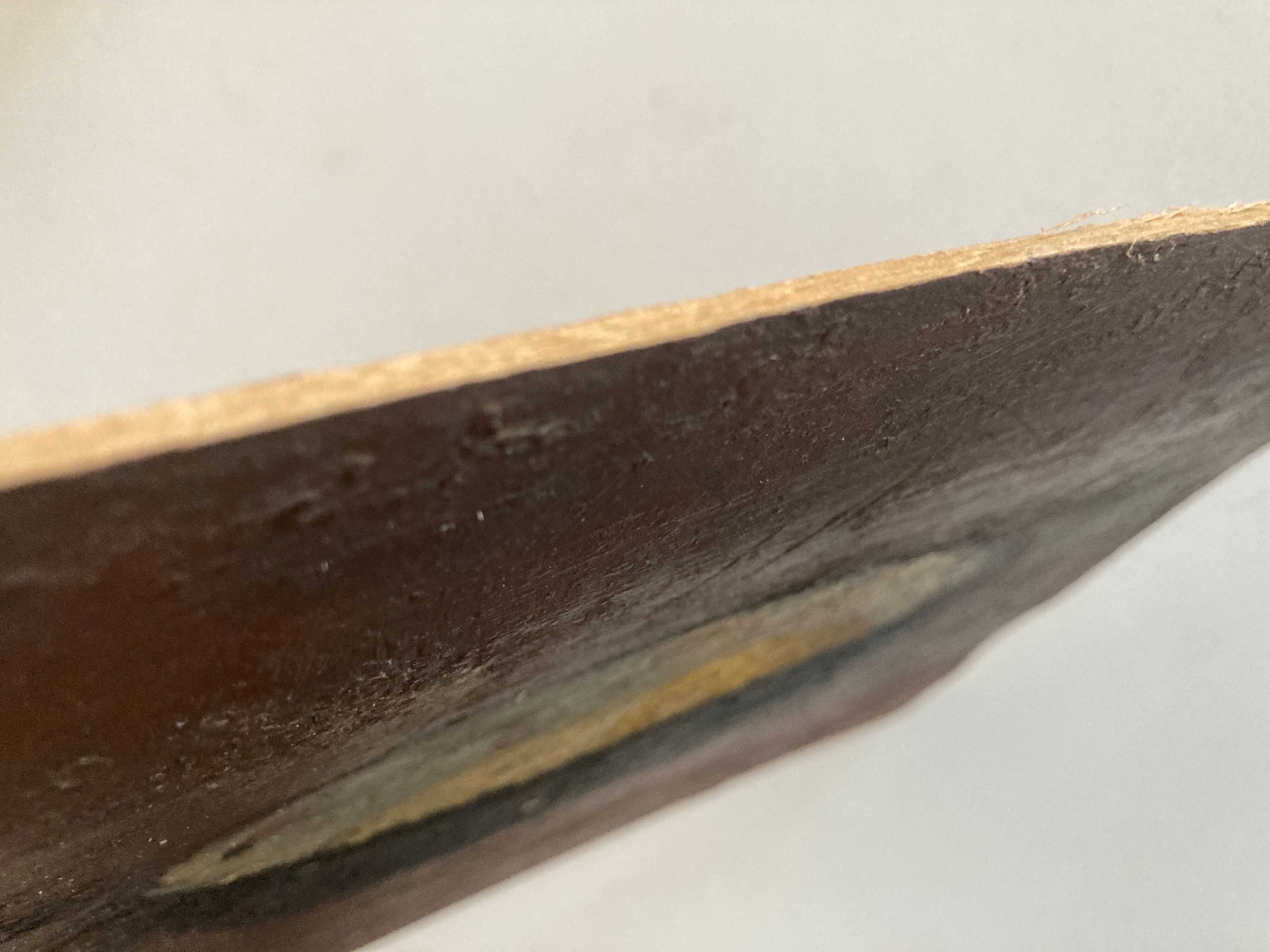 Huile sur bois portrait d'un oeuf au plat 1950