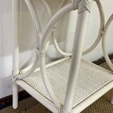 Vintage rattan side table / bedside table