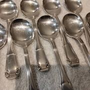 12 silver-plated ice cream scoops, goldsmith Boulenger Regence Berry