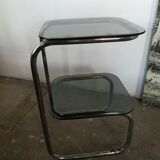 Chrome and glass bedside