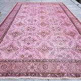 Oushak Turkish Pink Vintage Rug sku 1083