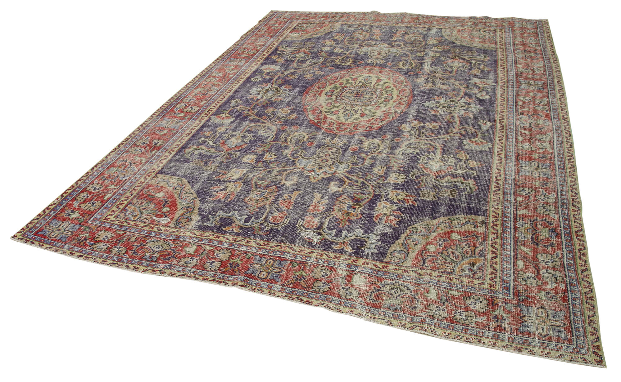 Red vintage large area rug 316 x 230 cm