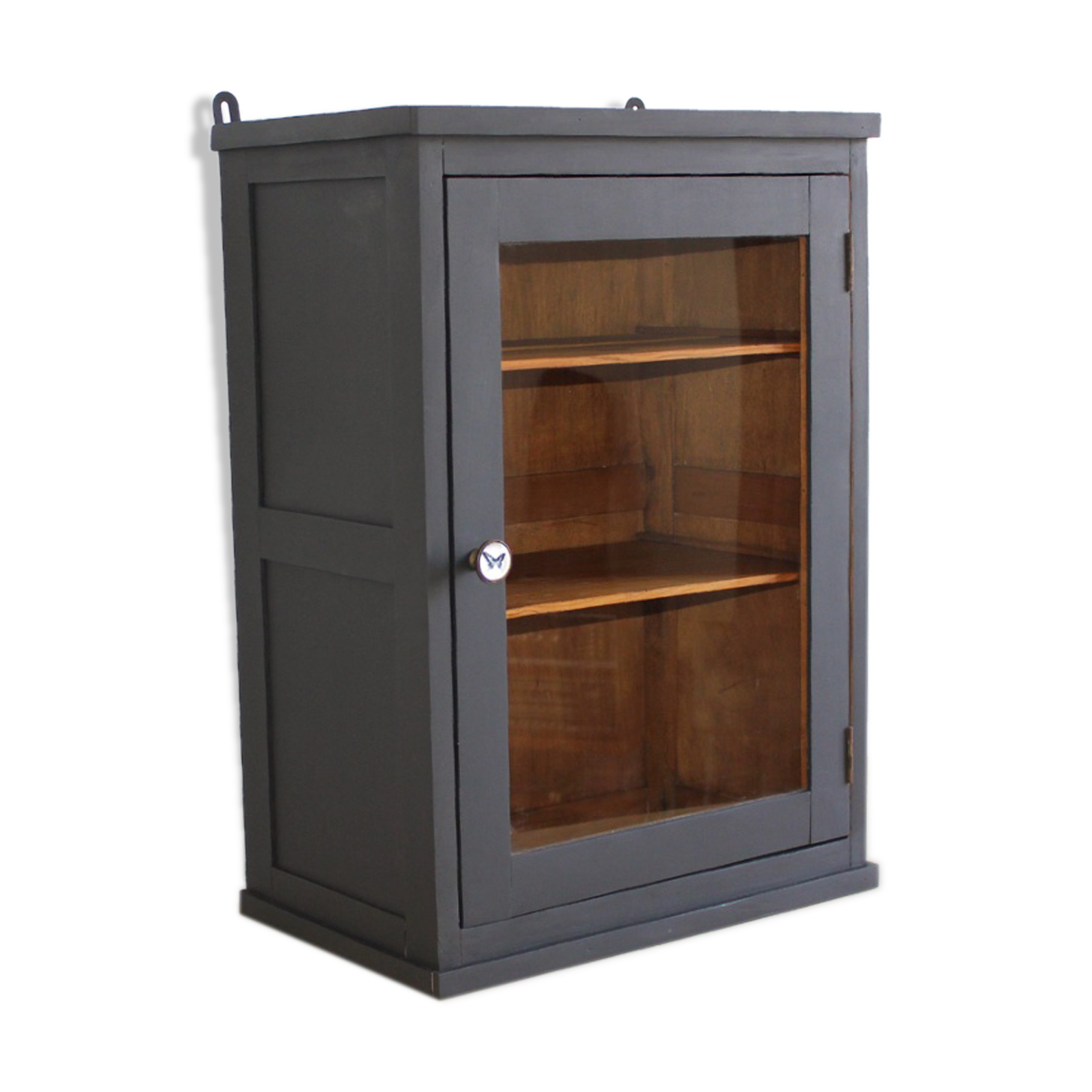 Old wooden wall showcase