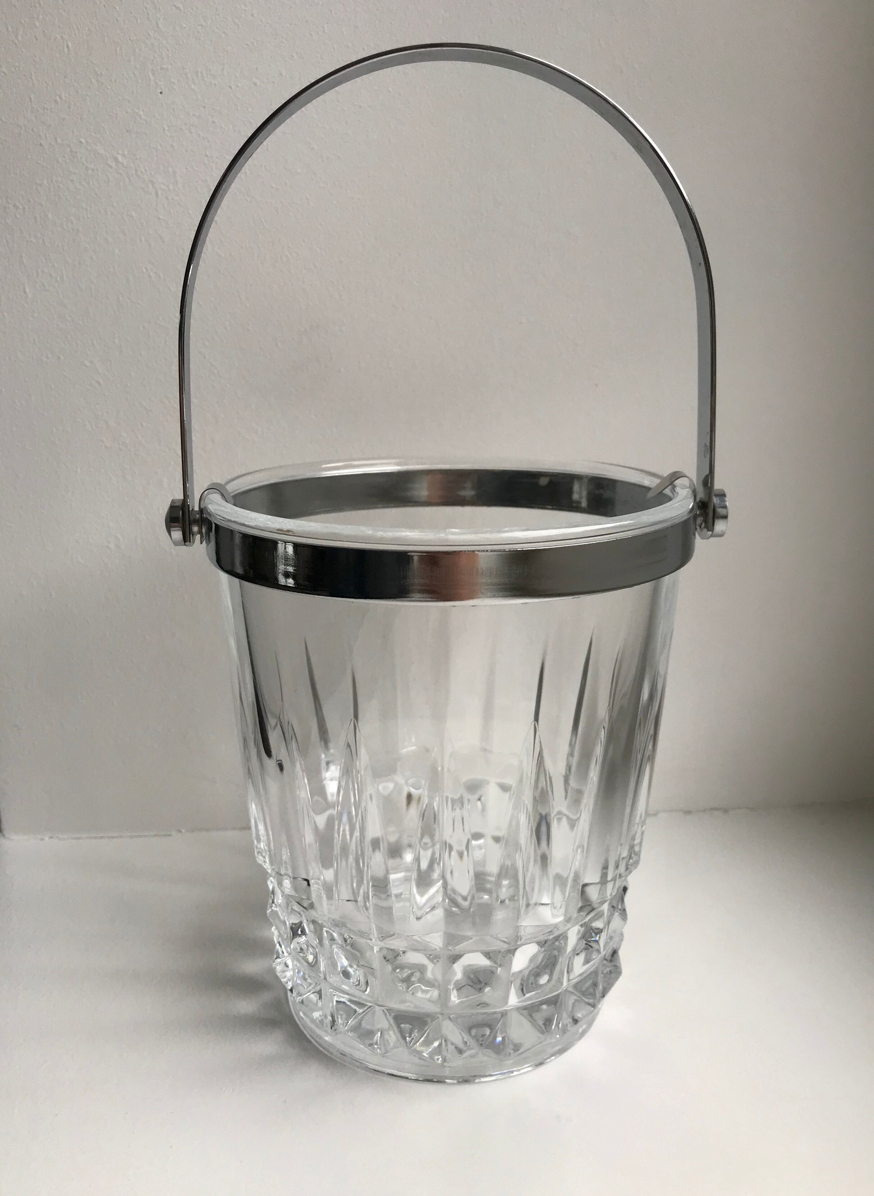 Crystal ice bucket 60s-70s