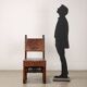Antique Baroque chair in carved walnut, Italy, 18th century.