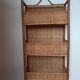Rattan and wicker wall shelf