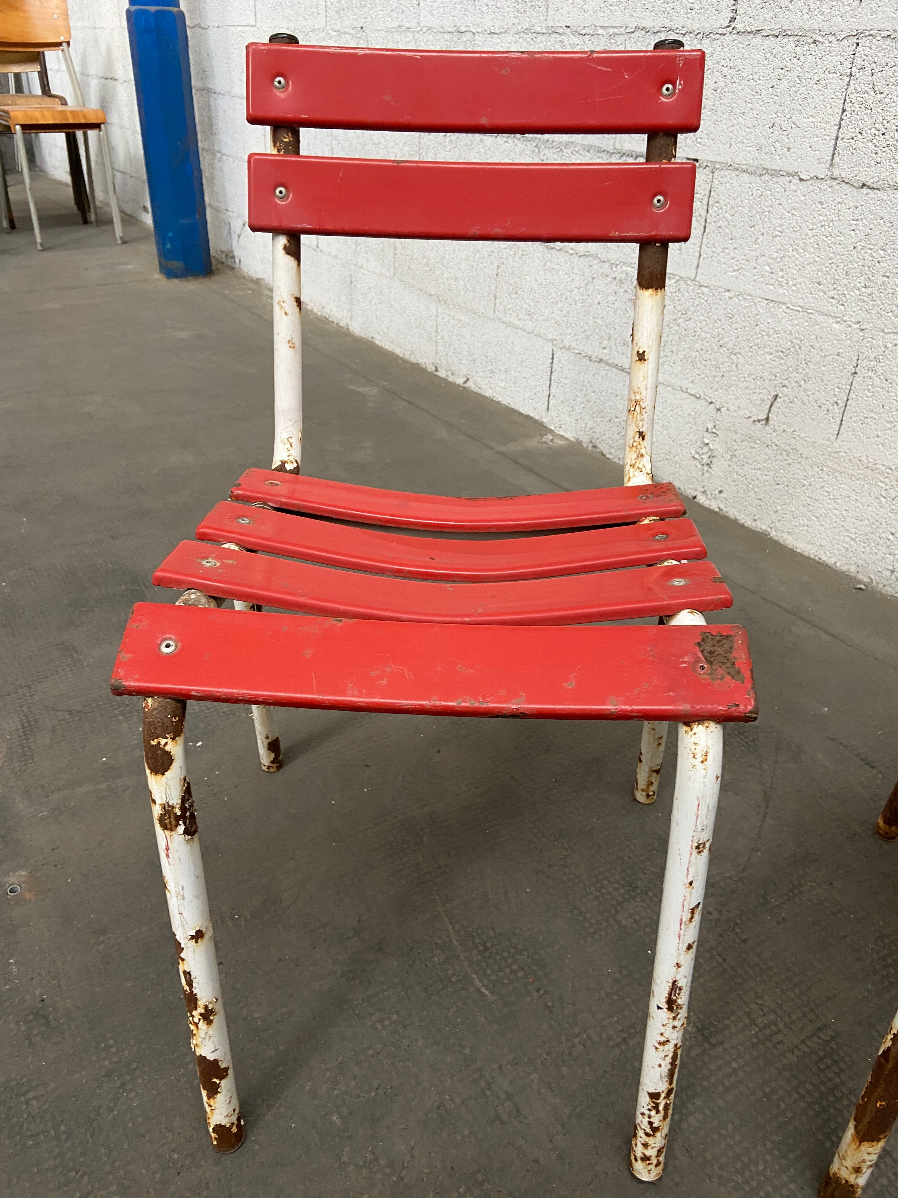 Set of 4 chairs of Café Tolix terrace French bistrot chairs 1960