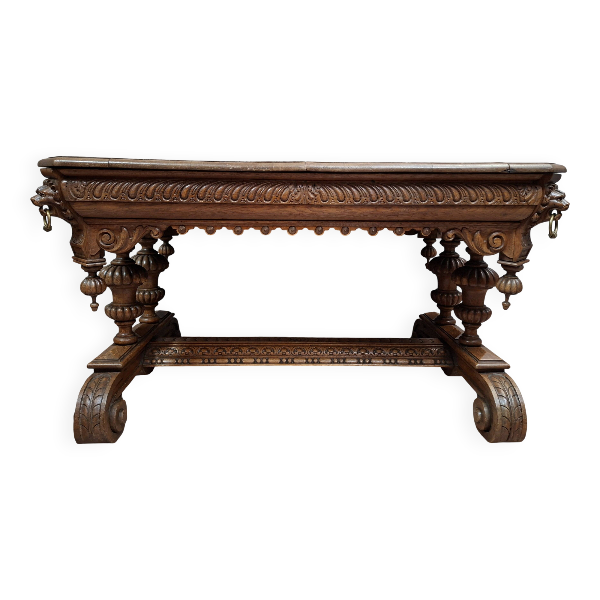 dining table or centre table in carved Renaissance oak