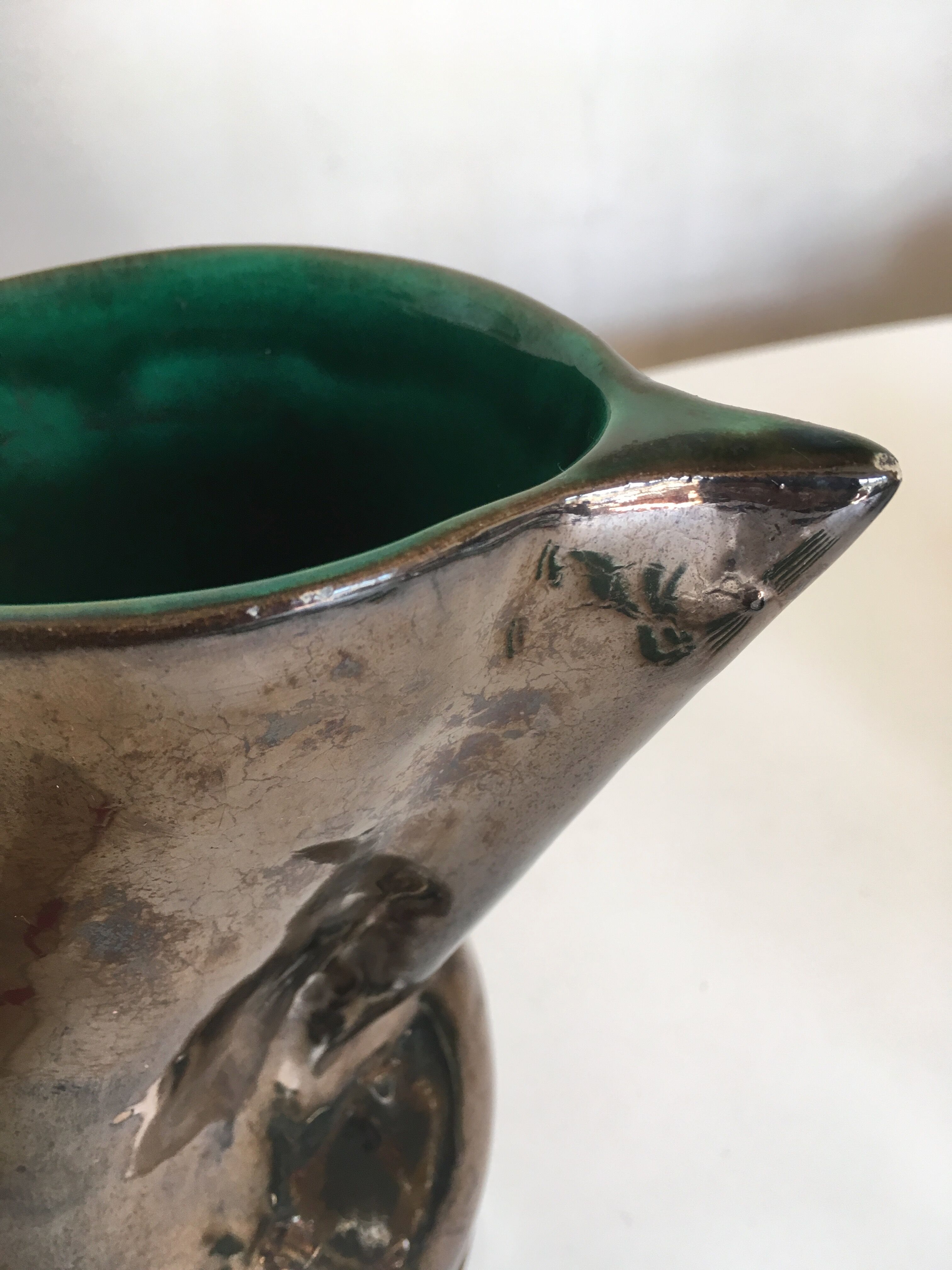 Vallauris 1960 glazed earth vase