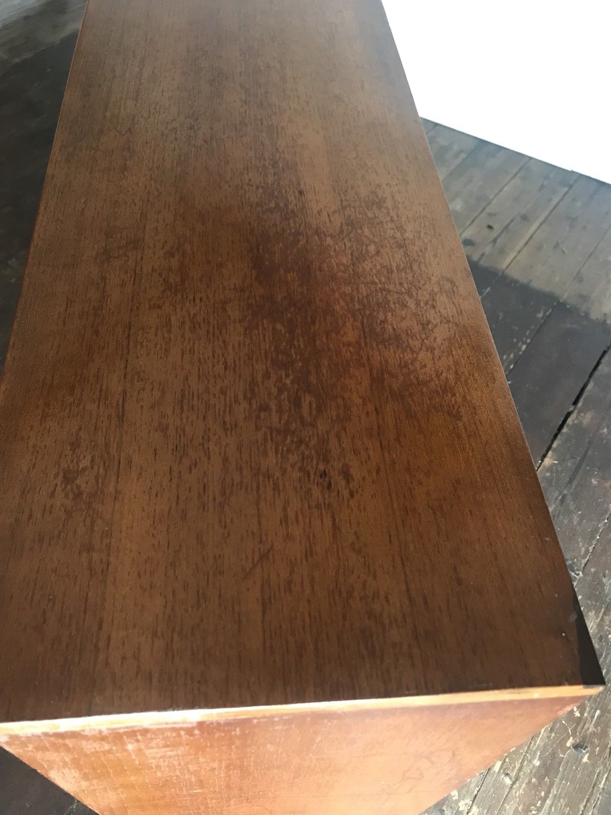 Row / teak, part glass, Mid century Scandinavian buffet