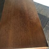 Row / teak, part glass, Mid century Scandinavian buffet