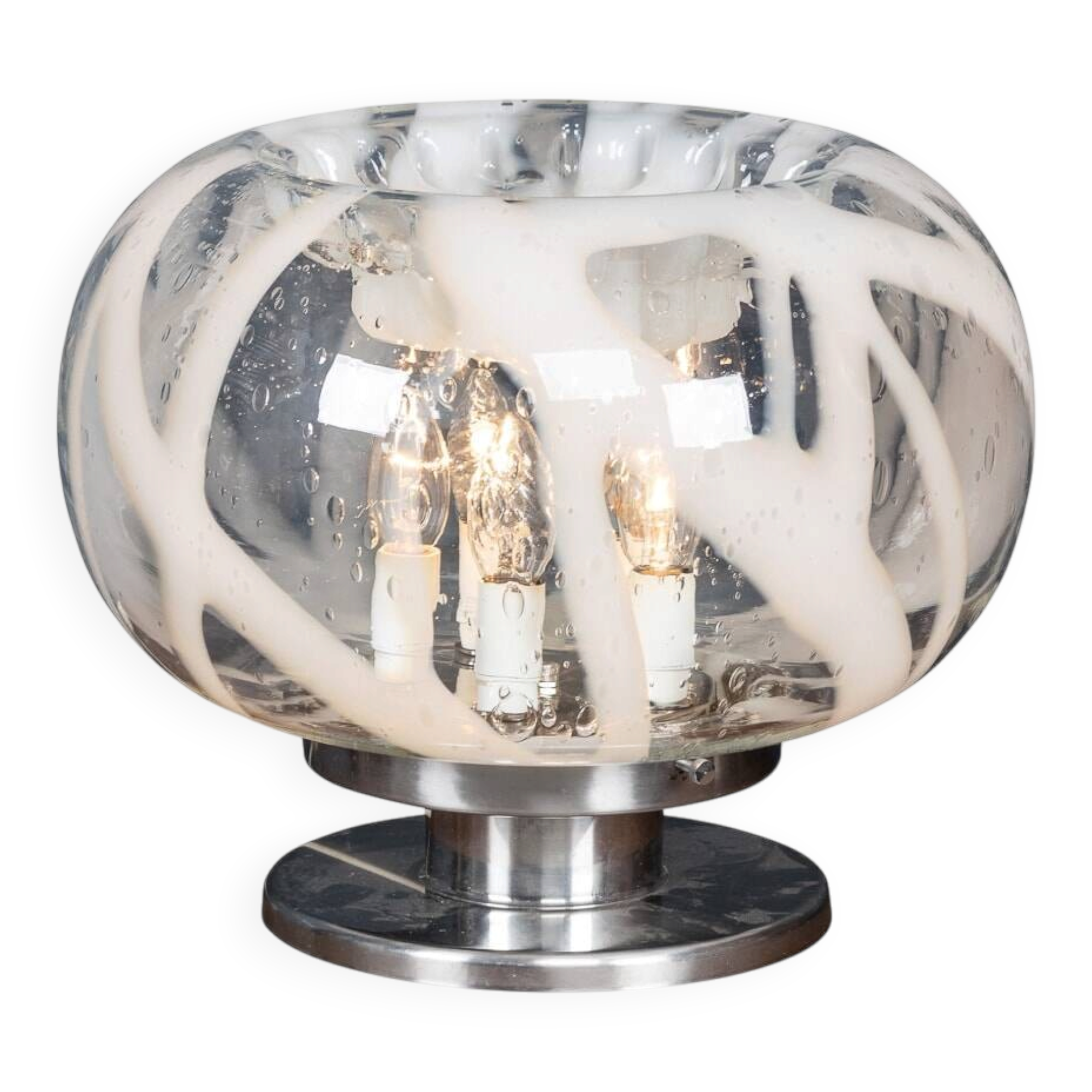 A vintage 20thc italian table lamp by carlo nason for mazzega, murano c1970