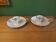 Pair of enamelled candle holders
