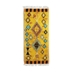 Yellow Berber carpet Azilal cotton 80X180 cm