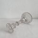 Antique baluster-shaped molded glass candlestick holder