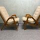 Paire de fauteuils par Jan Vaněk, années 1940, entièrement restaurés, Tchécoslovaquie