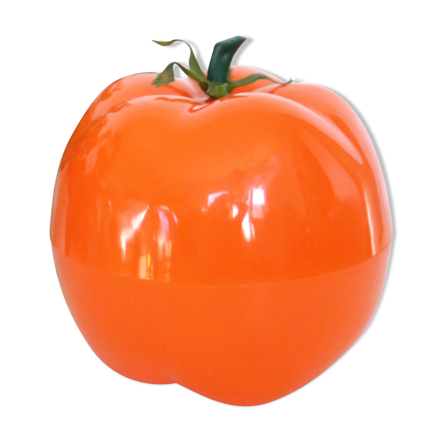 Orange tomato ice bucket, vintage