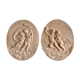 Pair of putti medallions