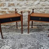 Pair of teak bedside tables
