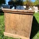 Bench / antique chest in solid oak - 196cm