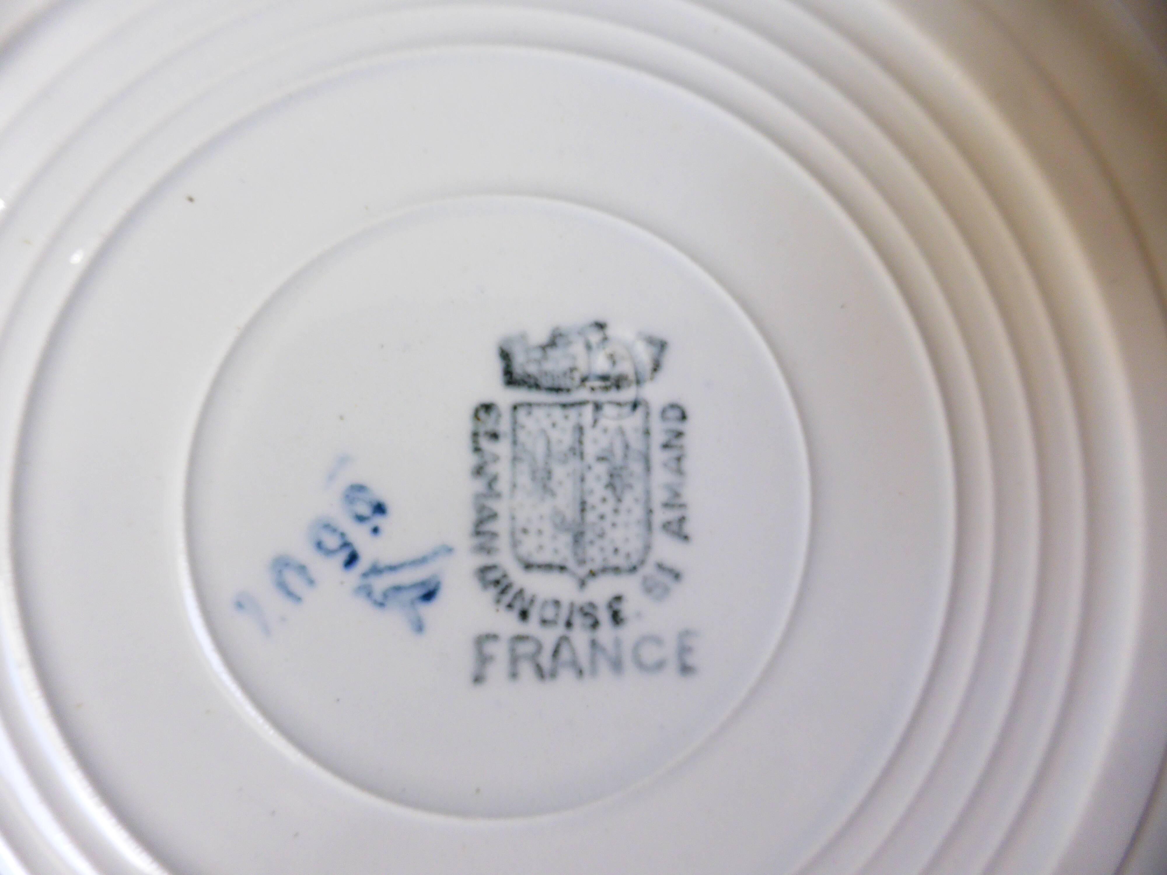 3 vintage deep plates from St Amand 220645